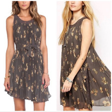 Free People Floral Mocha Combo Pleated Tent DressSize XS for sale  Shipping to South Africa