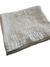 Usado, Cobertor de colcha de algodão com nervuras padrão branco creme 85 x 82  comprar usado  Enviando para Brazil