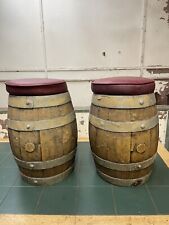 Pub Garden Barrel Seats Faux Wood Design X2 Nice Garden Seats Outdoors See Desc for sale  Shipping to South Africa