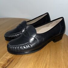 Vintage black leather for sale  SWANLEY