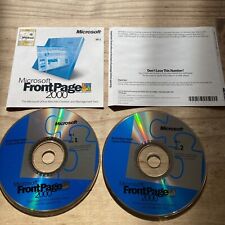 Microsoft Office FrontPage 2000 Vintage Software PC CD ROM Usado Windows 2 Discos, usado comprar usado  Enviando para Brazil