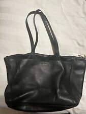 Black leather handbag for sale  MARCH