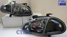 Faróis pretos JDM OE e luzes de canto pretas para 92-97 Honda CRX Del Sol VtiR comprar usado  Enviando para Brazil