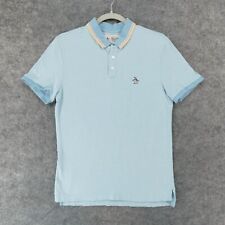 Camisa polo masculina pinguim original pequena manga curta azul claro com logotipo comprar usado  Enviando para Brazil