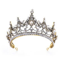 8cm Tall Large Crystal Wedding Bridal Queen Princess Prom Tiara Crown 2 Colours for sale  Shipping to South Africa