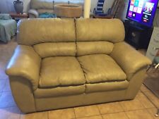 Beige leather sofa for sale  Poughkeepsie