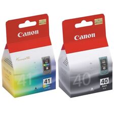 Conjunto de cartuchos de tinta colorida 2-PK genuíno Canon OEM PG-40 preto/CL-41, usado comprar usado  Enviando para Brazil