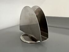 Vintage Napkin Serviette holder Retro Stainless Steel Metal Diner Footed Arch VG for sale  Shipping to South Africa