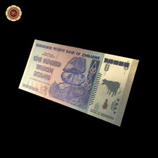 WR $ 100 billones de dólares Zimbabwe colección de billetes de oro coloreados, usado segunda mano  Embacar hacia Argentina