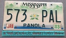 *Placa de licença, Mississippi, Panola County, 573 PAL comprar usado  Enviando para Brazil