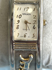 Relógio pulseira pantera tom dourado verde cristal está rachado comprar usado  Enviando para Brazil