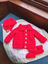 hand knitted baby sets for sale  SEAHAM