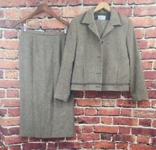 Used, Vintage Pendleton 3 Piece Wool Brown Tweed Skirt Suit Jacket Set WOMENS SIZE 8 for sale  Shipping to South Africa
