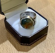 Silver agate ring for sale  BRIGHTON
