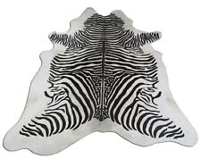 Zebra Print Cowhide Rugs ~7 x 6 Zebra Print Cowhides from Brazil , used for sale  Shipping to South Africa