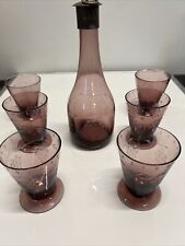 set amethyst decanter glass for sale  Fort Myers