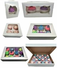 Cajas de cupcakes con ventanas para pasteles de 1, 2, 4, 6, 12 y 24 tazas con bandejas extraíbles segunda mano  Embacar hacia Mexico