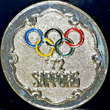 Moeda medalha comemorativa olímpica de inverno 1972 Japão Sapporo, anel colorido 5 comprar usado  Enviando para Brazil