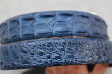 Cinto masculino luxuoso azul genuíno pele de crocodilo jacaré feito à mão comprar usado  Enviando para Brazil