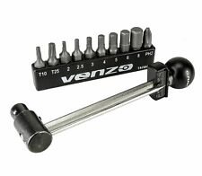 Chave de torque portátil e conjunto de brocas para bicicleta VENZO 1/4" 2-10NM, usado comprar usado  Enviando para Brazil