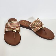 Sandalias italianas para zapateros para mujer 8,5 tejidas tanga texturizada deslizante hechas en Italia segunda mano  Embacar hacia Mexico