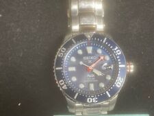 Relógio de quartzo masculino Seiko Padi mergulhador solar 200m tom prata e azul funciona DS74 comprar usado  Enviando para Brazil