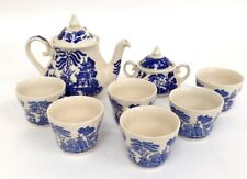 English Ironstone Tableware Vintage Old Willow Pattern Blue & White Tea Set #635 tweedehands  verschepen naar Netherlands
