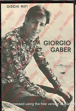 Giorgio gaber vintage usato  Italia