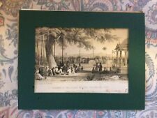 Genuine Antique c1840 India Indian Print , headman of the village  for sale  Shipping to South Africa