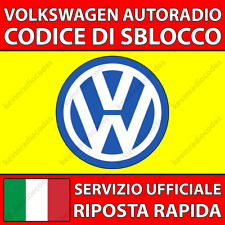 Volkswagen radio codice for sale  Shipping to Ireland