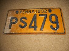1932 pennsylvania license for sale  Pottstown