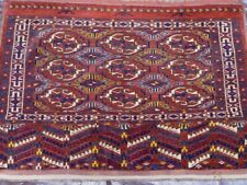 Antique Turkmen Yomud Torba Saddle Bag face Hand Knotted Wool Rug 2'8" x 3'7", used for sale  Shipping to South Africa