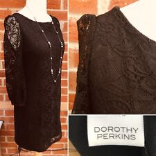 Ladies Dorothy Perkins Size 14 Black Lace Dress Evening Holiday Excellent S3 for sale  Shipping to South Africa