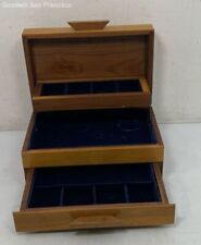 3 drawer wood jewelry case for sale  South San Francisco