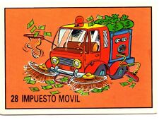 IMPUESTO MOVIL #28 CROMO CARETOMANIA 1992 PANINI CON LEVE DESGASTE segunda mano  Embacar hacia Mexico