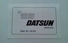 Datsun price list for sale  UK