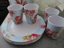 Melamine Camping Plates & Mugs Set, used for sale  Shipping to South Africa