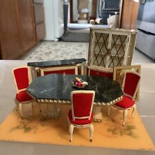 Ideal Petite Princess Fantasy Furniture casa de bonecas sala de jantar conjunto de 8 peças. comprar usado  Enviando para Brazil
