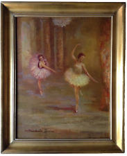  Antique Oil Impressionism Painting Ballet of Dancers Opera Ballerina c1930 for sale  Shipping to South Africa
