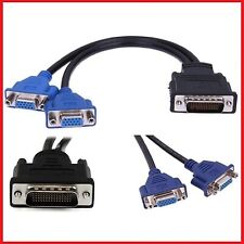 Used, Molex DMS-59 to Dual 2 VGA Splitter Cable Adapter For Dual Monitor Setup for sale  Shipping to South Africa