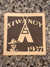 Używany, 1937 Siwanoy Boy Scout Camp Rozkładana broszura i aplikacja, 421⁄4" x 43⁄8" na sprzedaż  Wysyłka do Poland