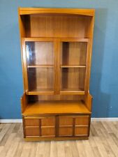 Vintage Nathan Teak Sideboard Wall Display Unit Cupboard Mid Century Glass Door for sale  Shipping to South Africa