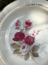 5 assiettes creuses Porcelaine Vierzon Décor Roses Dorures Vintage d'occasion  France