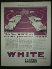 1930 camión de volteo y carrocería de rack camiones blancos autobuses anuncio impreso comercial segunda mano  Embacar hacia Argentina