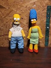 Lote de 2 muñecas Burger King de peluche vintage 1990 Homero y Marge Simpson segunda mano  Embacar hacia Argentina