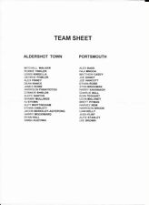 Teamsheet fixture card for sale  Shipping to Ireland