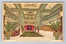 Chicago IL-Illinois, lobby, antresola podłogowa, wnętrze, pocztówka vintage na sprzedaż  Wysyłka do Poland
