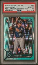 Used, 2022 Bowman Chrome Cal Raleigh Aqua Wave Refractor /199 PSA 10 #51 RC Rookie for sale  Shipping to South Africa
