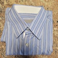 Used, Stefano Ricci Blue/white Striped Dress Shirt Cotton Long Sleeve 42/16.5 for sale  Shipping to South Africa