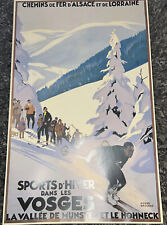vintage ski print for sale  WOKING